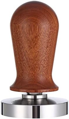  YOLOYO 53mm Espresso Tamper, Consistent Pressure Calibrated Coffee Tamper For Espresso Machine 54mm, Spring Loaded Tamper With Flat Stainless Steel Base (Precious Wood Handle)