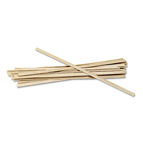  Wood Coffee Stirrers, 5 1/2" Long, Woodgrain, 10000 Stirrers/Carton