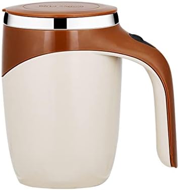  Electric Stirring Coffee Mug, Self Stirring Mug Rotating Home Office Travel Mixing Cup, Funny Electric Stainless Steel Self Mixing Coffee Tumbler, Suitable For Coffee, Milk, Cocoa(White)