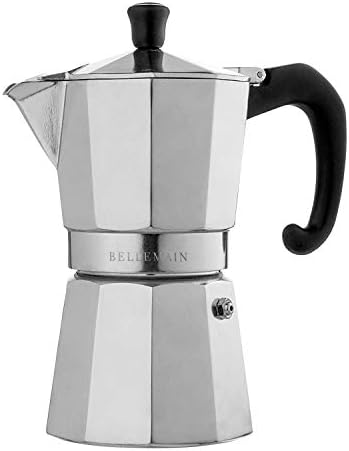  Stovetop Espresso Maker Moka Pot (Silver, 6 Cup)
