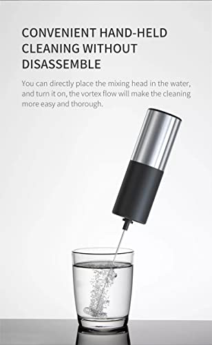 GENERIC Handheld Milk Frother, Electric Battery Operated Foam Maker With Stainless Steel Whisk, Mini Hand Mixer And Milk Foamer For Coffee Latte Cappuccino Hot Chocolate, Portable And Quiet