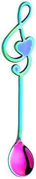  Fancy Espresso Coffee Spoons Gold Set Of 8, MINGYU 6-inch Music Note Design Cute And Lovely Small Mixing Spoons Set, 18/8 Stainless Steel Shiny For Daily Use/Café/Restaurant/Hotel
