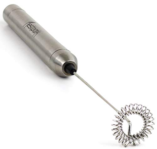  Portable Drink Mixer And Milk Frother Wand - Small Hand-Held Mini Mixer Electric Stick Blender - Bulletproof Keto Coffee Blender Rapid Emulsifier - Cordless And Battery Operated
