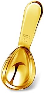  Short Handle Coffee Scoop For Ground Coffee Rose Gold 2 Tbsp Stainless Steel Measuring Coffee Spoon Coffee Bean Tea Sugar Flour Liquid