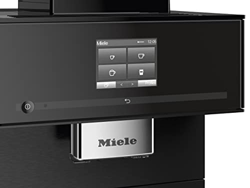 MIELE NEW CM 7750 CoffeeSelect Automatic Wifi Coffee Maker & Espresso Machine Combo, 2.2 Liter Obsidian Black - Grinder, Milk Frother, Cup Warmer, Glass Milk Container, Select From Multiple Beans