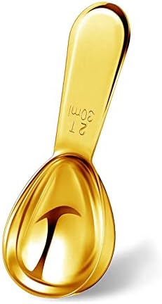  Short Handle Coffee Scoop For Ground Coffee Rose Gold 2 Tbsp Stainless Steel Measuring Coffee Spoon Coffee Bean Tea Sugar Flour Liquid