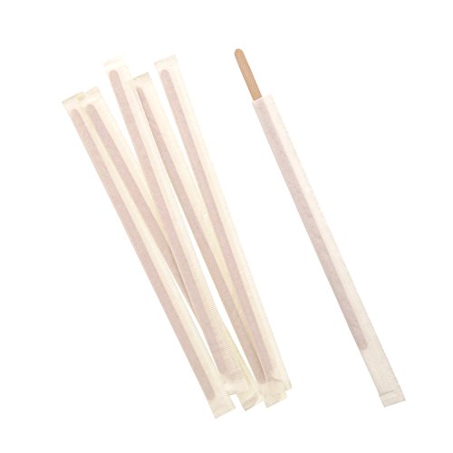  Royal 7.5 Inch Individually Wrapped Wood Coffee Stirrers Case Of 5000