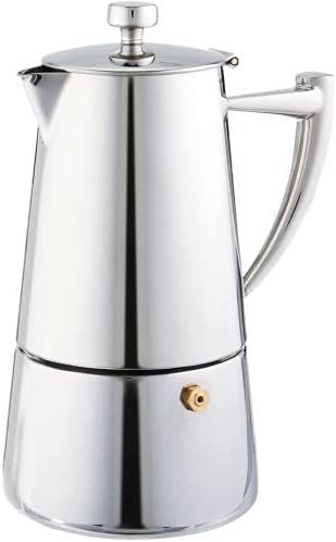  Roma 6-cup Stainless Steel Stovetop Moka Espresso Maker