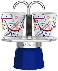  Bialetti - Mini Express Magritte: Moka Set Includes Coffee Maker 2-Cup (2.8 Oz), Red, Aluminium