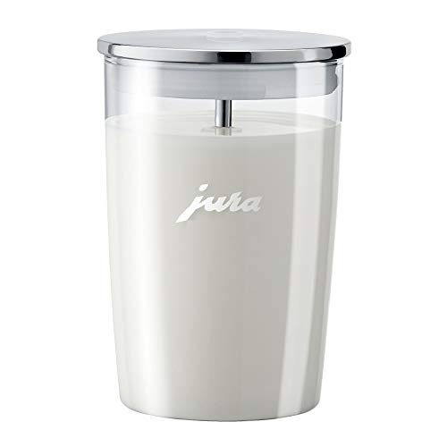 Jura ENA 8 Automatic Coffee Machine (Metropolitan Black) With Glass Milk Container Bundle (2 Items)