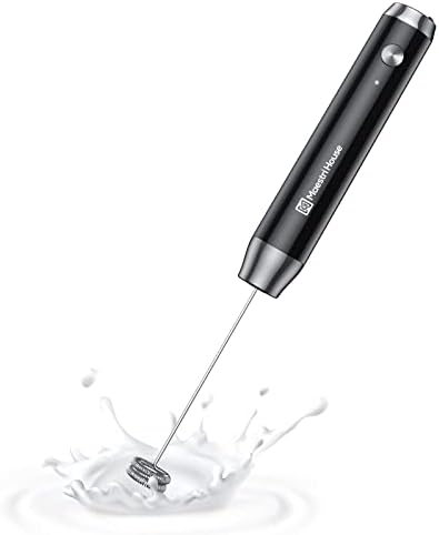  Rechargeable Milk Frother For Coffee, Handheld Electric Foam Maker Detachable Stainless Steel Whisk Drink Mixer Foamer For Lattes, Cappuccino, Hot Chocolate, Matcha With 2 Whisks-Green