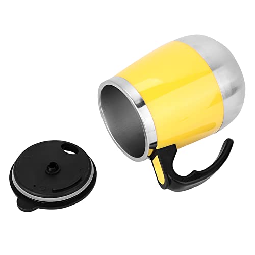  BAGEVI Electric Coffee Stirring Mug Automatic Magnetic Stirring Mug Portable Stirring Mug Suitable For Home Outdoor Travel Office(Yellow)
