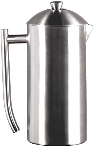  Double-Walled Stainless-Steel French Press Coffee Maker In Frustration Free Packaging, Polished, 17 Ounces