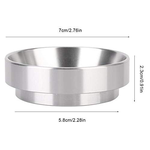  Dosing Ring Magnetic Silver Aluminum Alloy Universal Coffee Machine Accessories Home Kitchen(58 Mm)