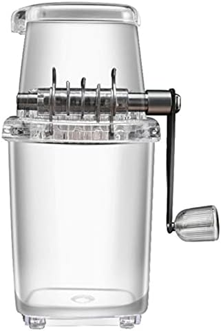  Mini Portable Ice Maker, Ice And Drink Bucket With Handles Shredding Machine,Portable Hand Crank Manual Ice Shaver For Summer Frozen Drinks, Ice Shredding Machine Hand Snow Cone Ice Machine (A)