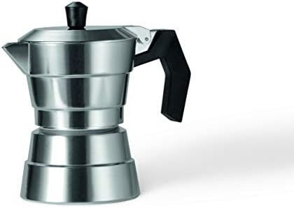  Alluflon Buongiorno Coffee Maker, 6 Cups, Aluminium