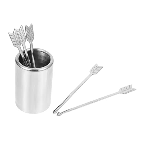  Toddmomy 1 Set Glass Stir Sticks Expresso Coffee Stainless Steel Set Condiment Spoon Beverage Stirrer Tiny Salt Spoon Resin Stirrer Coffee Stirrers Coffee Stirrer Holder Blender Fruit Fork