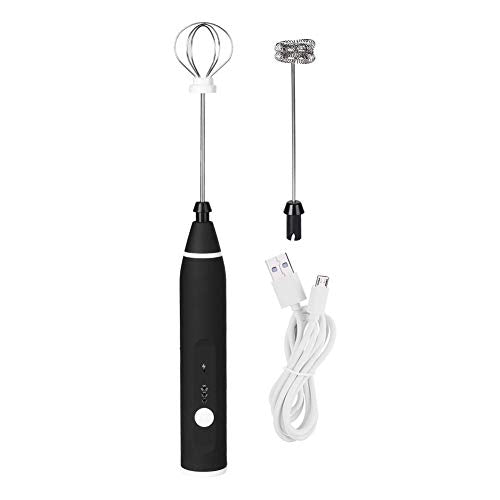  Electric Automatic Egg Beater Mixer Milk Frother 3 Speed Adjustable Blender With USB Charging Black For Home Office