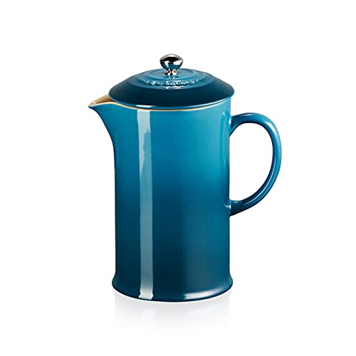 Le Creuset Stoneware French Press, 34 Oz., Deep Teal