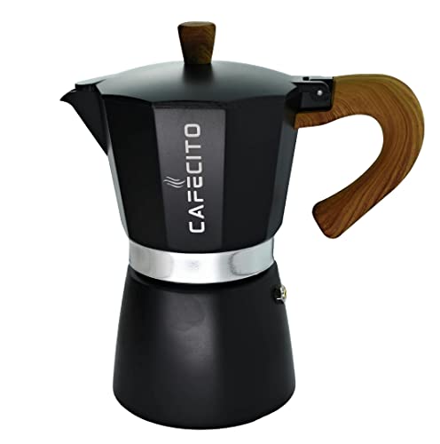  Moka Pot | 6 Espresso Cup Moka Pot - 10 Oz Manual Cuban Coffee Percolator | Italian Espresso Greca Coffee Maker | Stovetop Espresso Maker | Cafetera Cubana