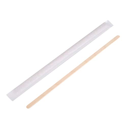  19cm Coffee Stirrers, Wooden Tea Hot Drinks Coffee Stir Sticks Corn Candy Stick With Individually Paper Wrapped