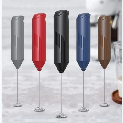  Powerful Milk Frother Handheld Foam Maker For Coffee, Latte - Whisk Drink Mixer For Cappuccino, Mini Foamer For Cappuccino,Frappe,Metcha,Hot Chocolate (Blue)