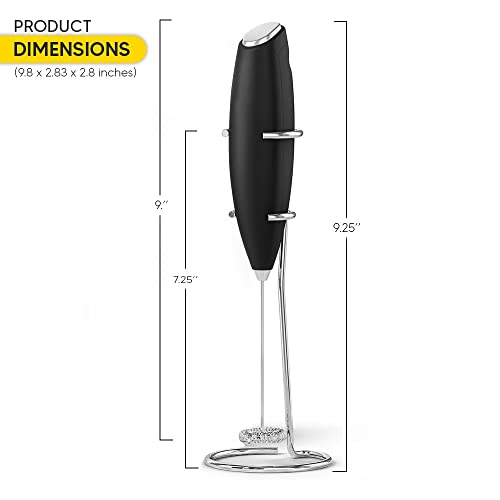 GENERIC Milk Frother Handheld Foam Maker For Lattes – Whisk Drink Mixer For Coffee, Electric Mini Foamer For Cappuccino, Frappe, Matcha, Hot Chocolate & More ( Grey)