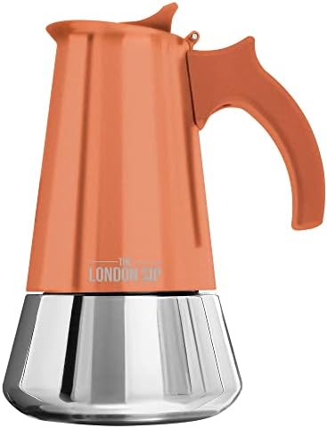  Tainless Steel Stove-Top Espresso Maker Coffee Pot Italian Moka Percolator, Silver, 3 Cup