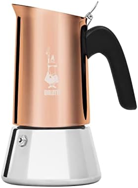 Bialetti - New Venus Induction, Stainless Steel Stovetop Espresso Coffee Maker, Suitable For All Types Of Hobs, 6 Cups (7.9 Oz), Copper