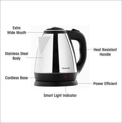 Butterfly UTTERFLY RAPID STAINLESS STEEL ELECTRIC KETTLE 1.5LT