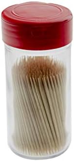  Marketing Holders Toothpick Dispenser Glass Jar Shaker Bottle Holder 4 Oz Container With Seal-able Red Flip Cap Qty 1