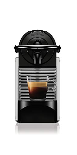 Nespresso Pixie Coffee And Espresso Machine By De'Longhi With Milk Frother, Aluminum, 34 Ounces