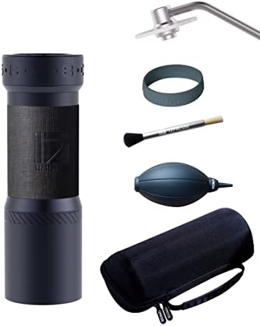  K-Ultra Manual Coffee Grinder Iron Gray With Assembly Consistency Grind Stainless Steel Conical Burr, Foldable Handle, Numerical External Adjustable Setting, All-Round Grinder
