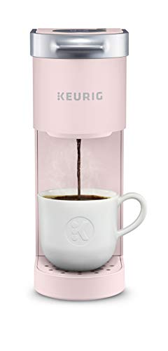 FRIGIDAIRE EFR372-PINK 3.2 Cu Ft Pink Retro Compact Rounded Corner Premium Mini Fridge & Keurig K-Mini Coffee Maker, Single Serve K-Cup Pod Coffee Brewer, 6 To 12 Oz. Brew Sizes, Dusty Rose