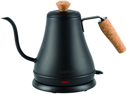 Bodum 11883-259US Melior Gooseneck Electric Water Kettle, 27 Ounce, Matte Black