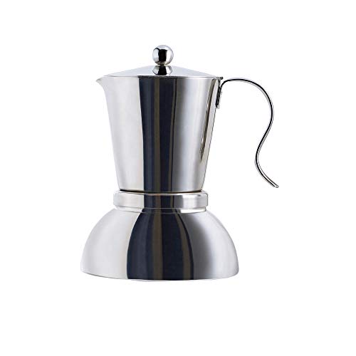  Stainless Steel Stovetop Espresso Maker - Italian Espresso Coffee Maker Greca Coffee Maker Moka Espresso Maker Moka Pot For 6 Espresso Cup / 10 Oz