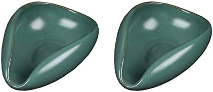  2pcs Ceramic Coffee Scoops Coffee Bean Weighing Bowls Coffee Powder Spoon