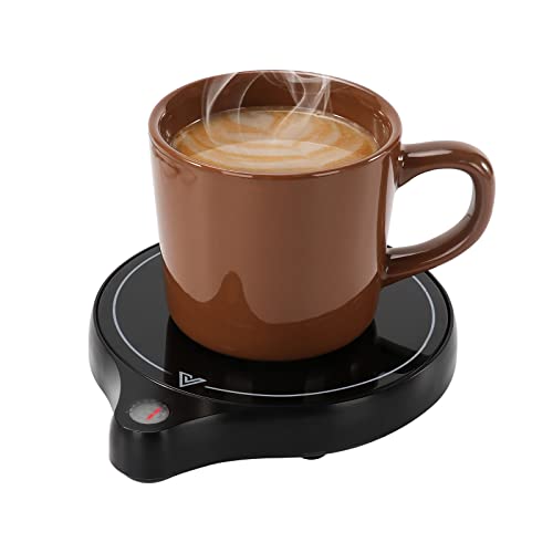  200W Coffee Mug Warmer For Desk (Up To 212 ℉), 5 Temperature Levels & 8-Hours Auto Shut Off Coffee Cup Warmer For Warming & Heating Coffee, Milk, Tea, Hot Chocolate, Etc.(No Cup)(Black, RD01)