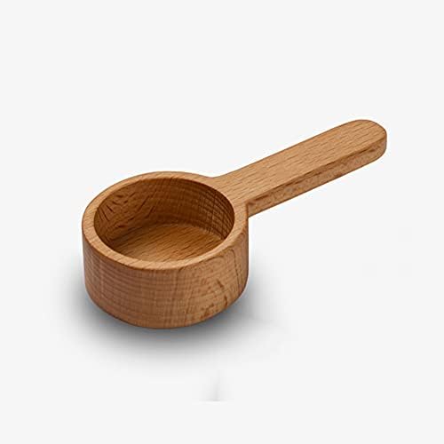  Offee Spoons, Wooden Tablespoon Scoop, CISHNOU Wooden Coffee Ground Spoon, Measuring For Ground Beans Or Tea, Soup Cooking Mixing Stirrer Kitchen Tools Utensils, 1 Wooden Tea Scoop(3.86 Inches)