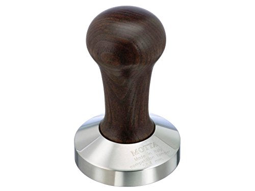  Metallurgica Motta 58.4 Mm Competition Espresso Coffee Tamper, Brown Wooden Handle, Made In Italy