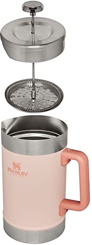 Stanley French Press 48oz With Double Vacuum Insulation, Stainless Steel Wide Mouth Coffee Press, Large Capacity, Ergonomic Handle, Dishwasher Safe