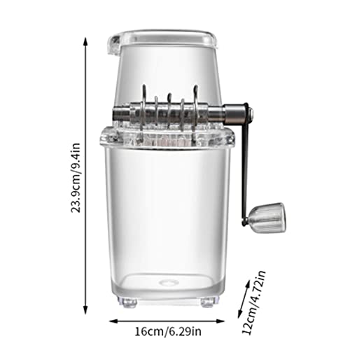  Mini Portable Ice Maker, Ice And Drink Bucket With Handles Shredding Machine,Portable Hand Crank Manual Ice Shaver For Summer Frozen Drinks, Ice Shredding Machine Hand Snow Cone Ice Machine (A)