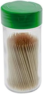  Marketing Holders Toothpick Dispenser Glass Jar Shaker Bottle Holder 4 Oz Container With Seal-able Red Flip Cap Qty 1