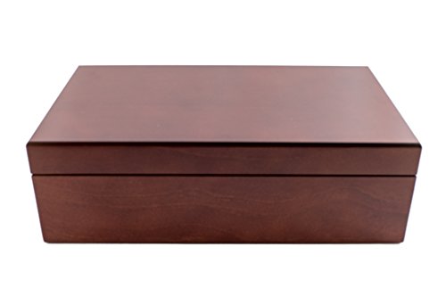  X Storage Organizer For Tea Collections, 8 Compartment W/Solid Lid (Cherrywood)