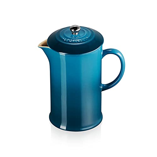 Le Creuset Stoneware French Press, 34 Oz., Deep Teal