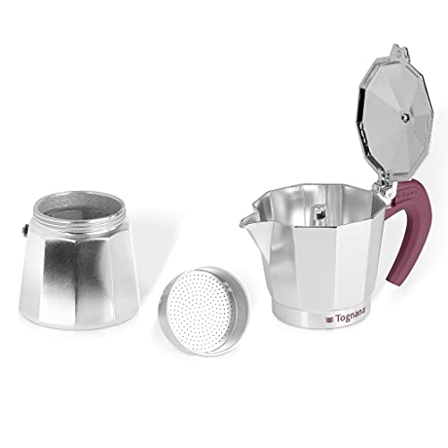  Extra Style Stovetop Coffee/Espresso Maker Moka Pot, 6-Cup,Silver