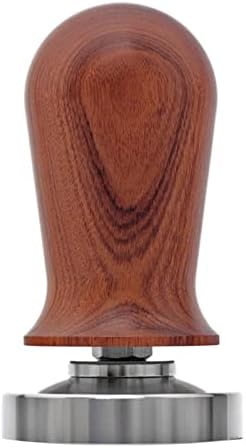  NHUNI Calibrated Espresso Tamper, Calibrated Coffee Tamper With Spring Loaded Wooden Handle Stainless Steel Flat Base (Color : E, Size : 53mm)