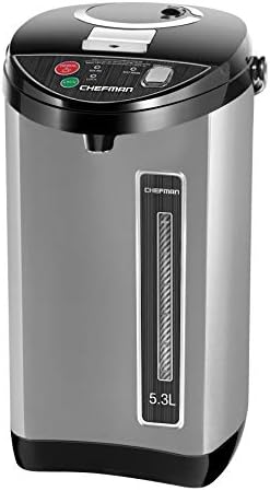  Electric Hot Water Pot Urn W/ Auto & Manual Dispense Buttons, Safety Lock, Instant Heating For Coffee & Tea, Auto-Shutoff/Boil Dry Protection, Insulated Stainless Steel, 5.3L/5.6 Qt/30+ Cups