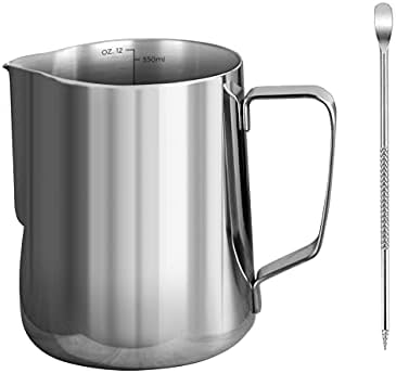  Milk Frothing Pitcher 304 Stainless Steel Milk Frother Cup 20 Oz (600ml) For Coffee Arts/Espresso/Cappuccino