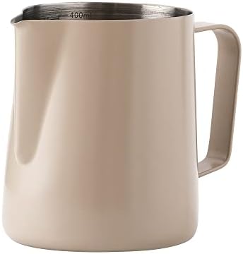  Milk Frothing Pitcher 14OZ 20OZ(400ml 600ml) Stainless Steel Milk Espresso Steaming Pitcher Barista Cup For Making Coffee For Cappuccino Precision Latte Barista Art UBENKAKU(20oz)